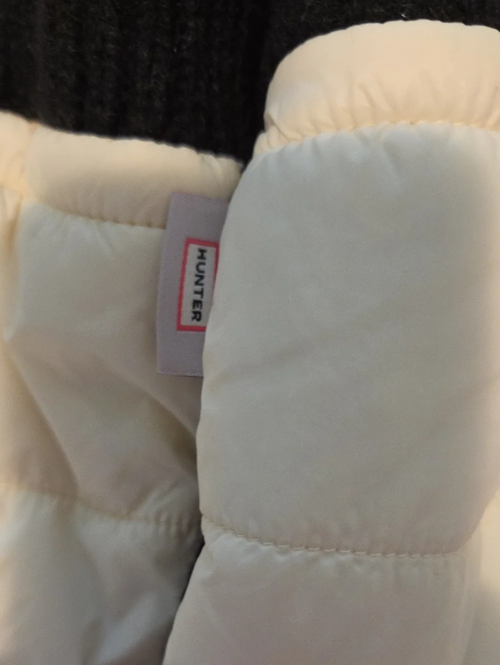 Hunter Women's Intrepid Fleece Mittens In White Willow Size S/M